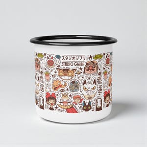 Inspired by Studio Ghibli Characters Enamel Camp Cup 12 oz image 9
