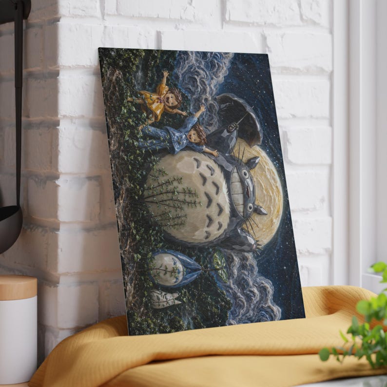 Totoro Glas Schneidebrett, Studio Ghibli Anime Küche Dekor Geschenk Bild 6