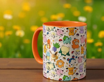 Taza de cerámica inspirada en Pokémon de 11 oz / 10 colores