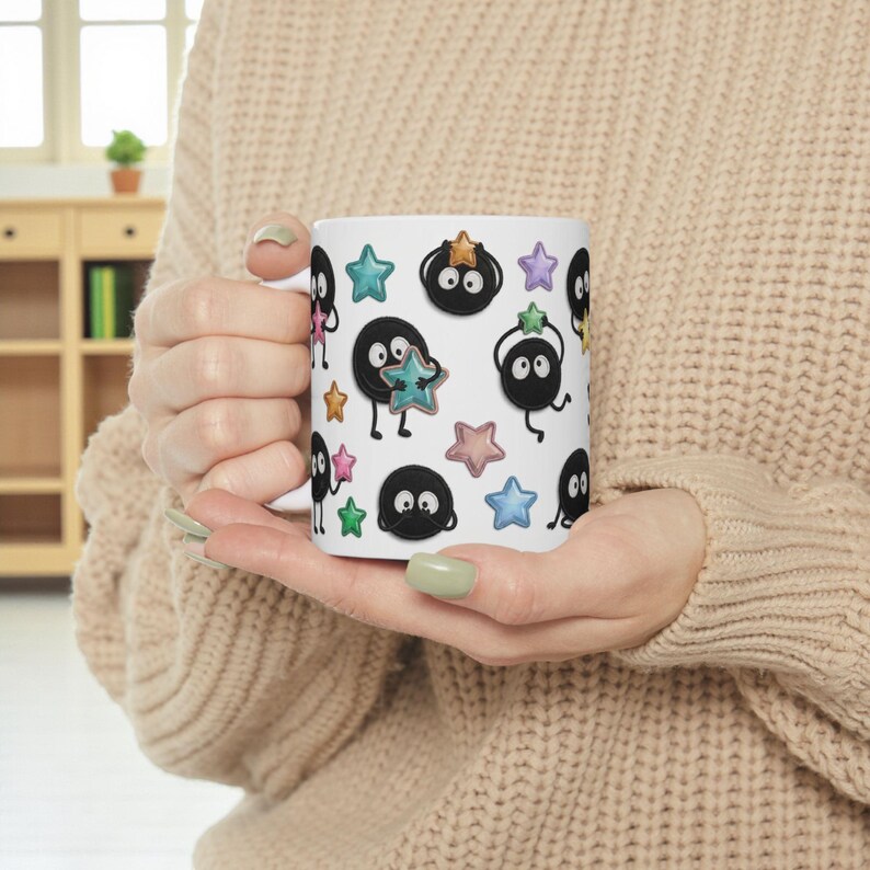 Spirited Away Soot Sprites Mug, Studio Ghibli Anime Coffee Cup (11oz 15oz) image 11