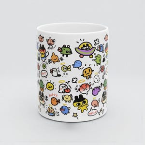 Tamagotchi Ceramic Mug 11oz, Kawaii Y2K Virtual Pet Coffee Cup image 18
