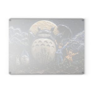 Totoro Glas Schneidebrett, Studio Ghibli Anime Küche Dekor Geschenk Bild 10