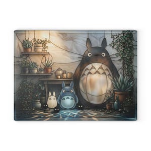 Totoro Forest Spirit Glass Cutting Board Studio Ghibli Kitchen Decor Gift image 7