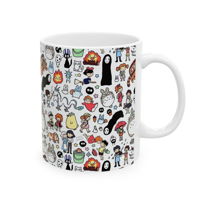 Studio Ghibli Inspired Mug: Anime Coffee Cup, Kawaii Tea Mug image 15