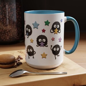 Taza de cerámica con diseño de duendes de hollín, inspirada en El viaje de Chihiro, regalo de Ghibli (325 ml, 444 ml) imagen 17