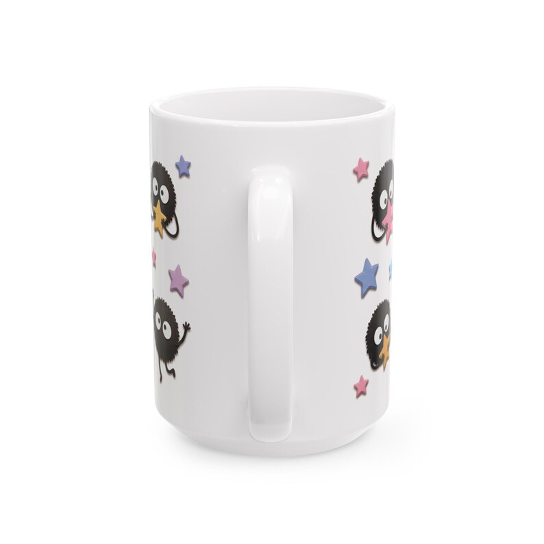 Soot Sprites Paper Art Mug, Spirited Away Inspired Ceramic Cup, Studio Ghibli Gift image 18