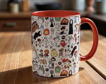 Studio Ghibli Inspired Ceramic Coffee Mug, Anime gifts, 11oz, 9 color