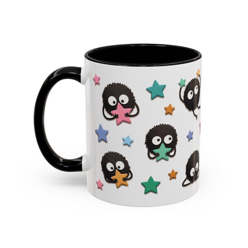 Taza de cerámica con diseño de duendes de hollín, inspirada en El viaje de Chihiro, regalo de Ghibli (325 ml, 444 ml) imagen 10