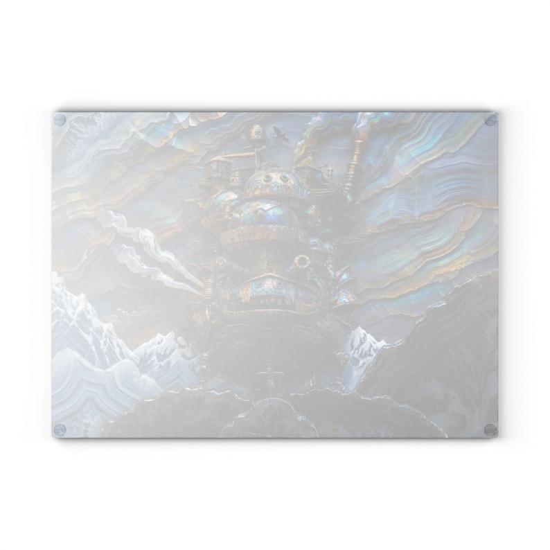 Howls Moving Castle Glazen snijplank Studio Ghibli Kitchen Decor Gift afbeelding 10