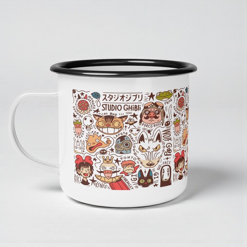 Inspired by Studio Ghibli Characters Enamel Camp Cup 12 oz image 8