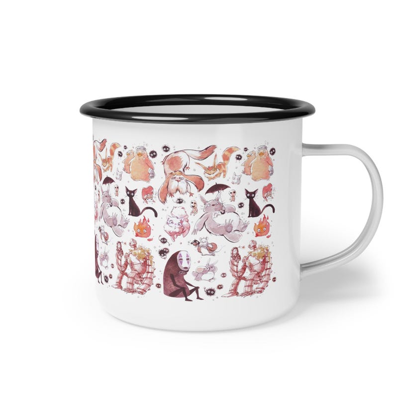 Inspired by Studio Ghibli Characters Enamel Camp Cup 12 oz image 8