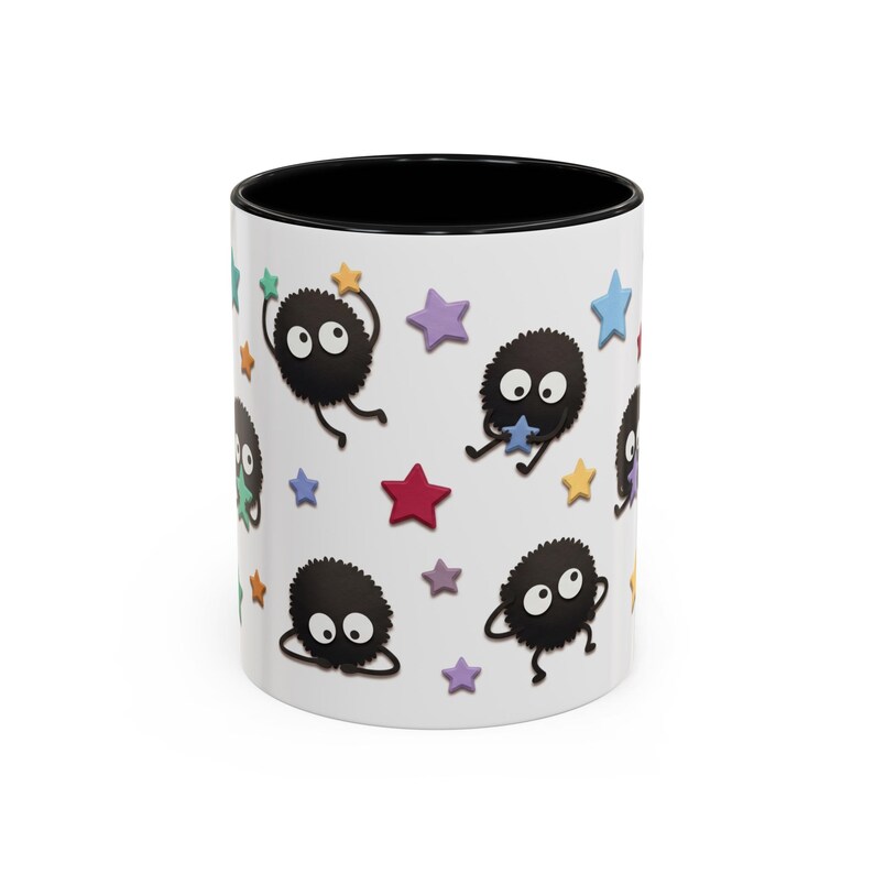Taza de cerámica con diseño de duendes de hollín, inspirada en El viaje de Chihiro, regalo de Ghibli (325 ml, 444 ml) imagen 11
