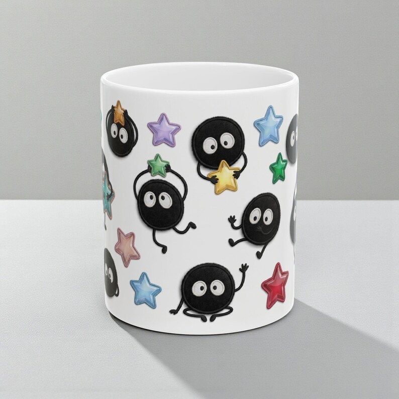 Spirited Away Soot Sprites Mug, Studio Ghibli Anime Coffee Cup (11oz 15oz) image 16