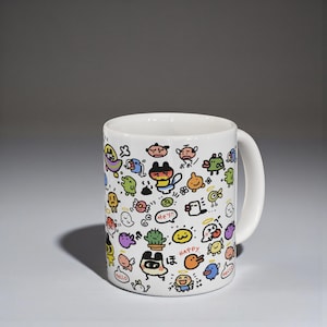 Tamagotchi Ceramic Mug 11oz, Kawaii Y2K Virtual Pet Coffee Cup image 10