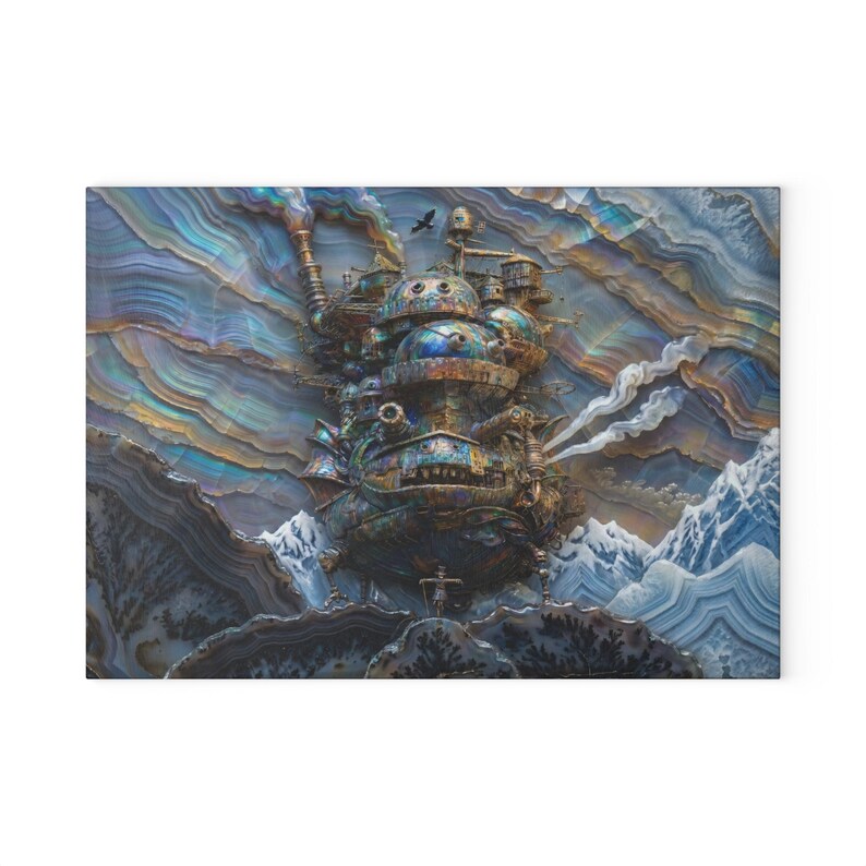 Howls Moving Castle Glazen snijplank Studio Ghibli Kitchen Decor Gift afbeelding 8
