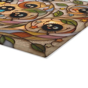 New Arrival! Spirited Away Soot Sprites Glass Cutting Board, Studio Ghibli Kitchen Decor Gift image 11