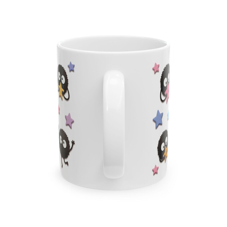 Soot Sprites Paper Art Mug, Spirited Away Inspired Ceramic Cup, Studio Ghibli Gift image 14