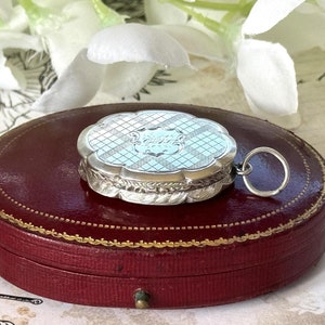 Superb Antique Victorian Sterling Silver Oval Locket Style Vinaigrette Pendant, William & Edward Turnpenny, Dated 1847