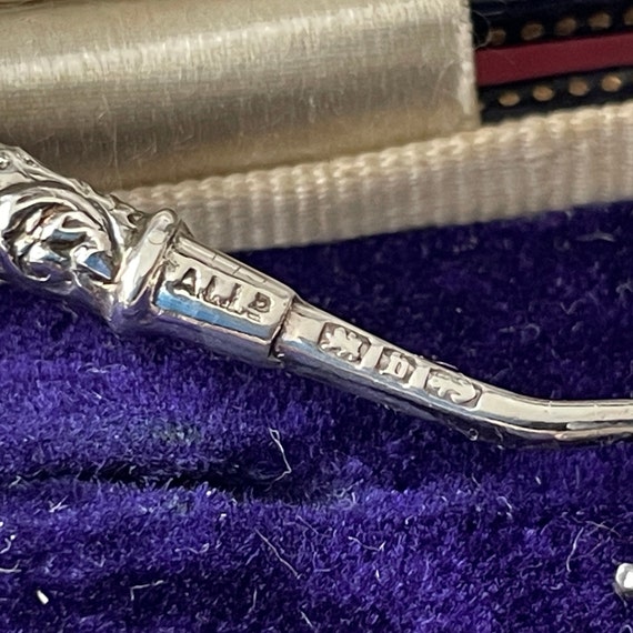 Victorian Sterling Silver Button Hook Pendant: An… - image 4