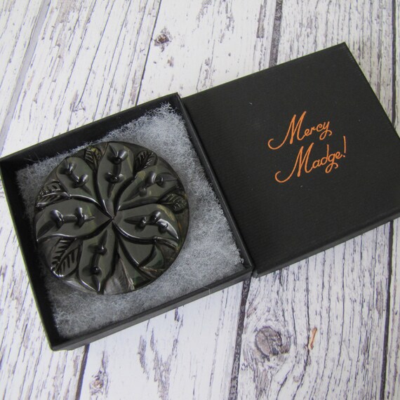 Huge 1930s Deep Carved Bakelite Flower Brooch. Vi… - image 10