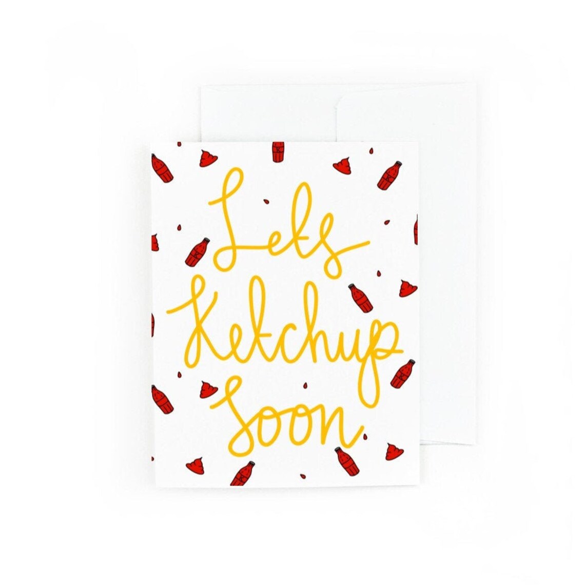 Let's Ketchup Soon Greeting Card Funny Card Missing Etsy