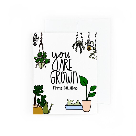 Yucca Plant Girlfriend Birthday Card Crazy Plant Lady House Plant Birthday Card Card For Her