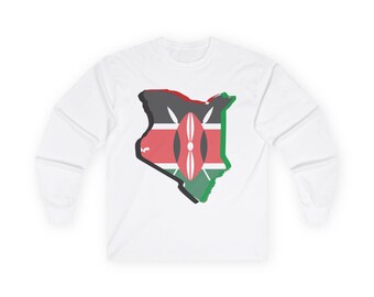 Kenyan Kings Long Sleeve MEN /KING| Unisex Apparel, African Pride, Gift for Him, Cultural Heritage Top, Casual Style