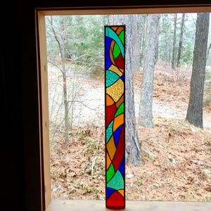 Stained Glass Panel stained glass panel church window design stained glass window gift for her art glass zdjęcie 1