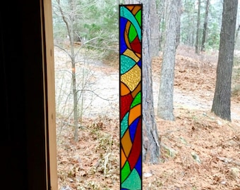 Stained Glass Panel -stained glass panel - church window design - stained glass window - gift for her - art glass