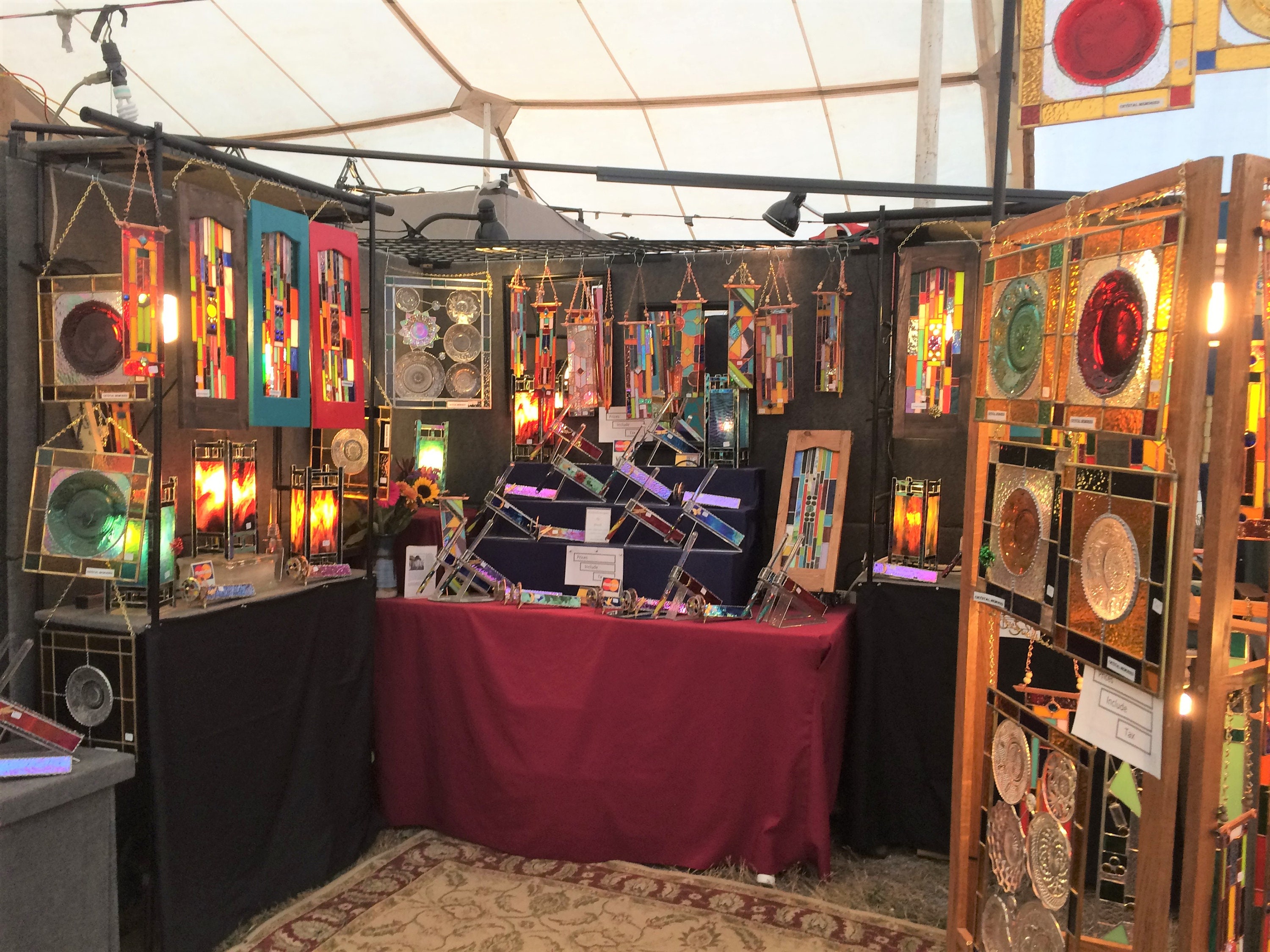 Stained Glass Garden Art glass garden yard art garden | Etsy