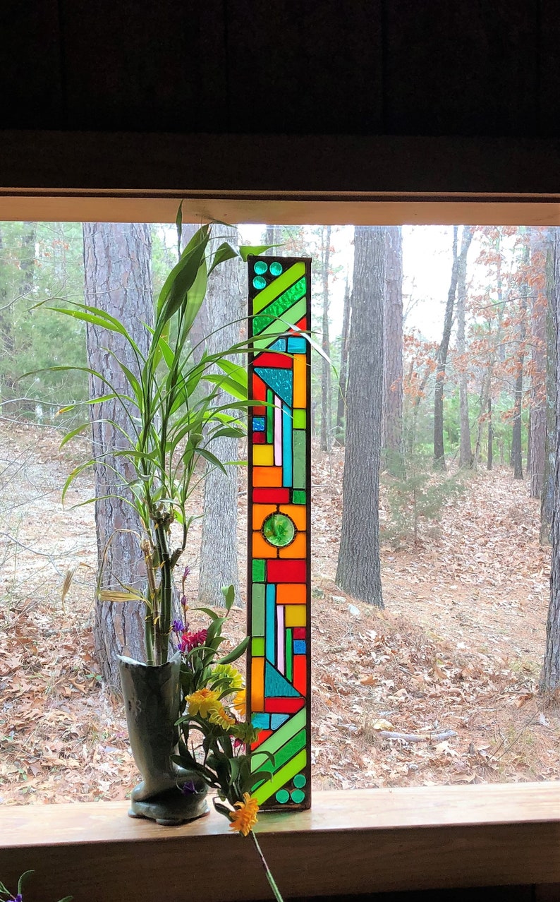 Buy Stained Glass Window Glass Panel Suncatcher Abstract Art Online in