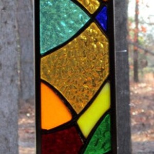 Stained Glass Panel stained glass panel church window design stained glass window gift for her art glass zdjęcie 3