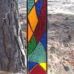 Stained Glass Panel stained glass panel church window design stained glass window gift for her art glass zdjęcie 4