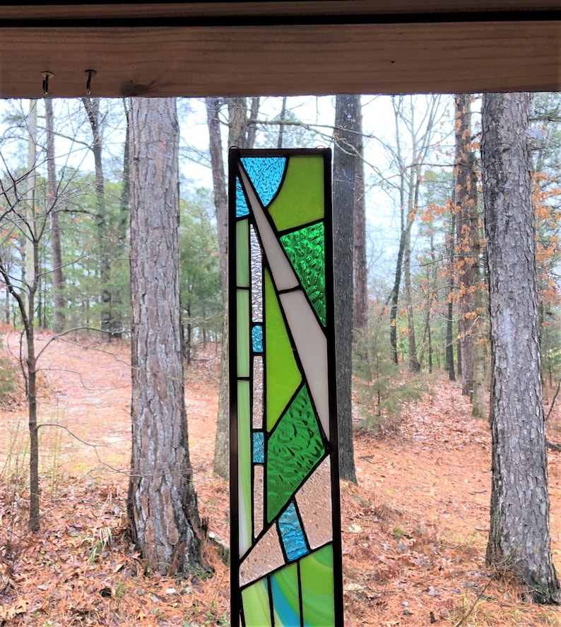 suncatcher gift for her Abstract Art glass Stained glass window stained glass panel glass panel suncatcher art glass