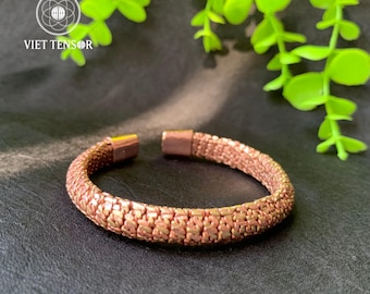 Twisted 4-Coil Copper Tensor Bracelet – Custom Frequency Energy Jewelry | Sacred Geometry | Meditation & Reiki Tool