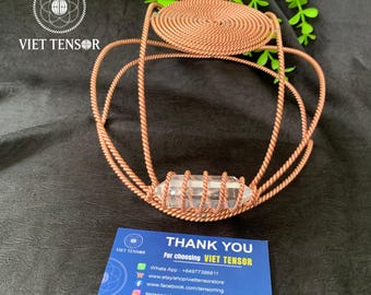 Copper Tensor Headband Crown - Dual Frequency (144/432Hz or 177/188Hz) - EMF Migraine Relief Hat - Reiki Tool