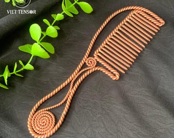 144MHz Sacred Copper Comb – Tensor Energy Scalp Massager, Heart Chakra Tool