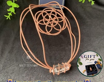 Copper Tensor Headband with Dual-Ended Quartz Crystal – Meditation Support