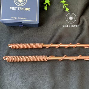 Varita de energía tensora de 188 MHz: herramienta de curación de cobre puro, bastón de meditación
