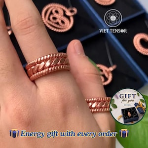 1/8-cubit tensor ring - Finger-worn tool - Frequency selection (144/177/188/333/432/528 Hz) - EMF protection ring