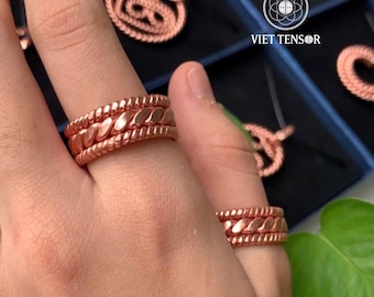 1/8-cubit tensor ring - Finger-worn tool - Frequency selection (144/177/188/333/432/528 Hz) - EMF protection ring