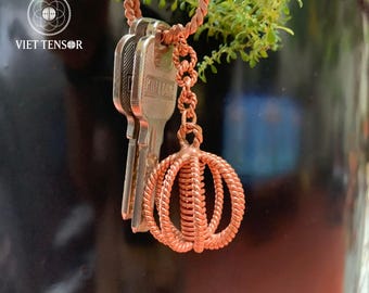 Tensor Harmonizer 177MHz Copper Keychain – Sacred Geometry Energy Accessory
