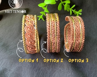 Handwoven Copper Tensor Ring Bracelet – Energy Healing Jewelry