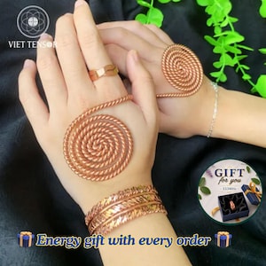 Spiralwirbelscheibe aus Kupfer – Energieverstärker, Meditationshilfe, Erdungsstütze