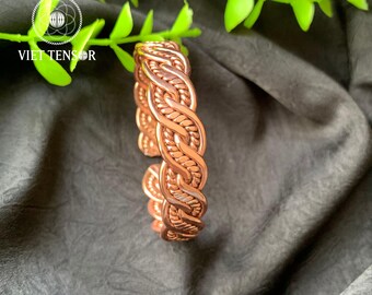 Pure Copper Tensor Bracelet – Handcrafted Braided Energy Jewelry by Viet Tensor