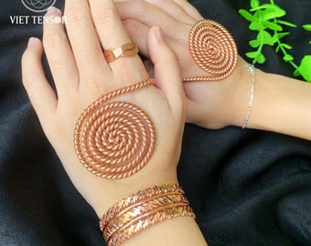 Disco de vórtice en espiral de cobre: amplificador de energía, herramienta de meditación y soporte para la conexión a tierra.