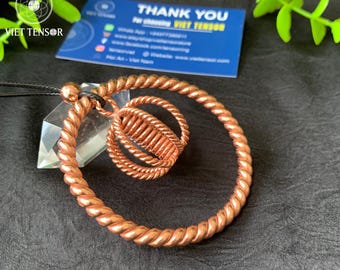 Mini Tensor Harmonizer & Seeding Rings Set - 144MHz / 177MHz - Car EMF Protection - Portable Space Clearer - Desk Energy Generator