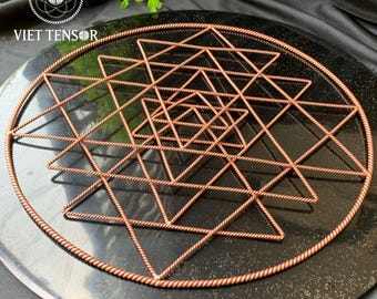 Sri Yantra Sacred Geometry Copper Symbol | Meditation Decor | Spiritual Gift | Energy Healing & Manifestation Art