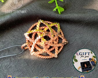 Copper Tensor Ring Pendant – 4 Frequency Energy Harmonic