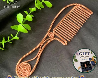 144MHz Sacred Copper Comb – Tensor Energy Scalp Massager, Heart Chakra Tool